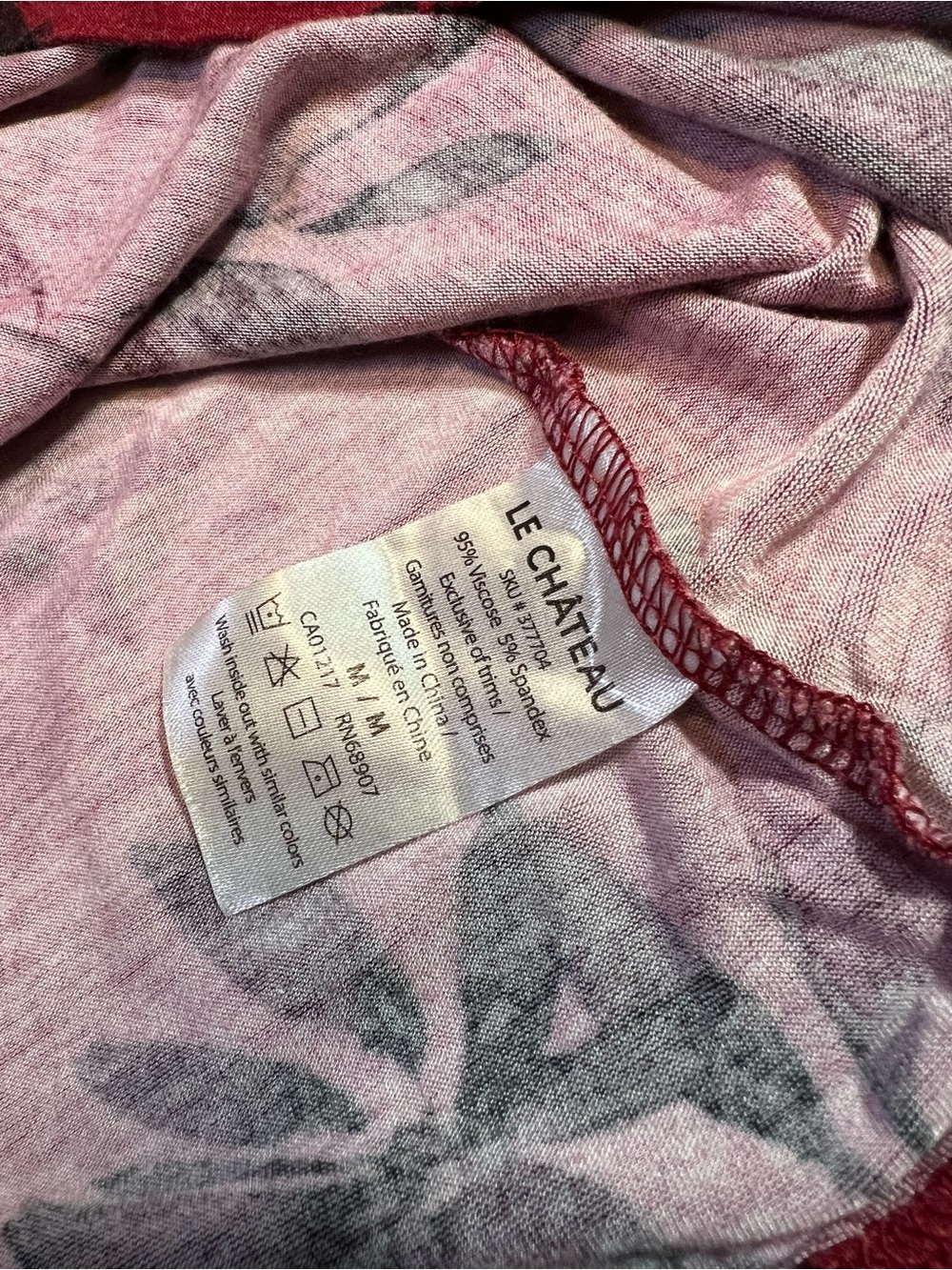 Y2K Le Chateau Chic Red Floral Lace Trim Women’s Medium Cami Short & Pajama Set - Picture 5 of 11